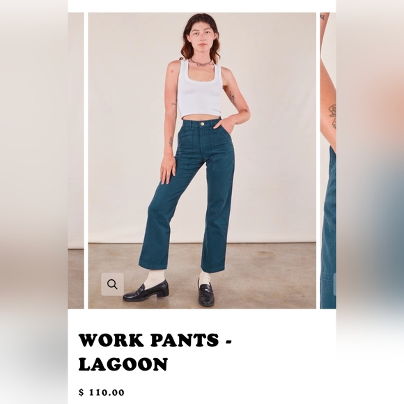 Big Bud Press Sun Baby Teal Green Cotton Work Pants Unisex XXS - Picture 11 of 15